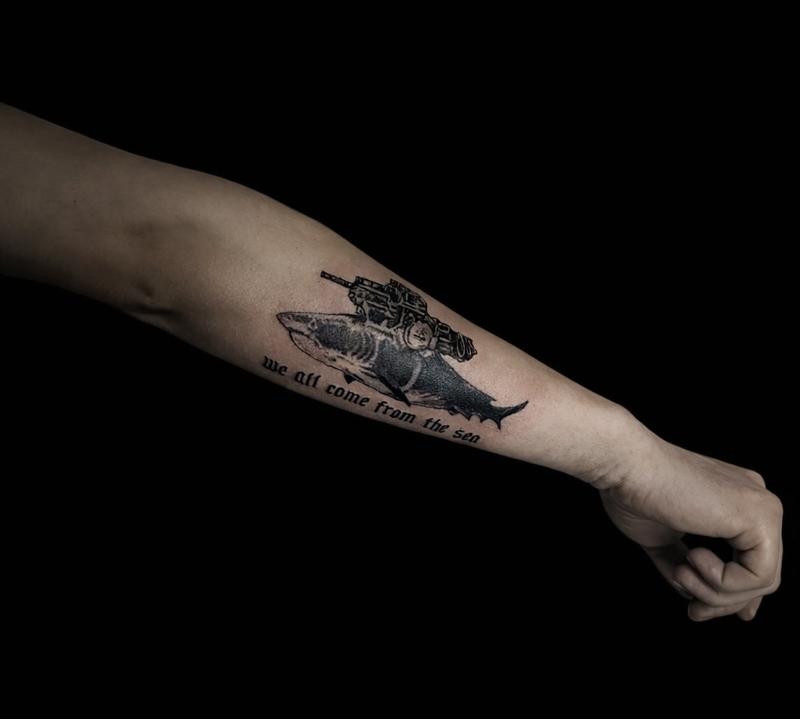 Tetování Shark Rider – Realismus