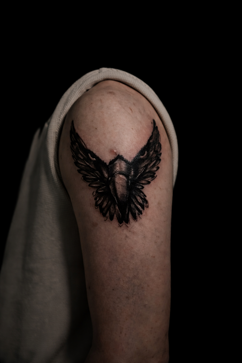 Tetování Dark Eagle – Blackwork